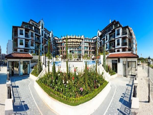 The complex is located directly on the sandy beach of Pomorie