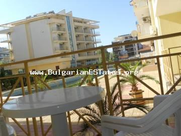 Cheap two bedroom apartment located on the ground floor of the complex Diamond Sky, Sunny Beach is for sale.