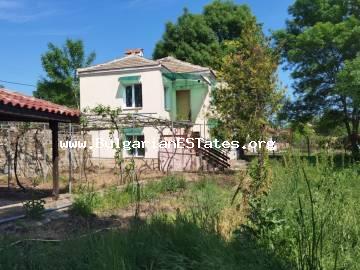 A renovated two-storey house in the village of Zornitsa, only 50 km from the city of Burgas and the sea. Buy property in Bulgaria.
