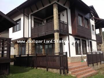 New luxury three-storey house is for sale in the village of Brodilovo, only 12 km from the sea side town of Tsarevo and the sea in Bulgaria.