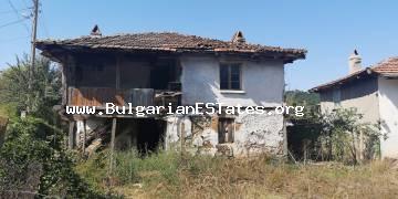 A two storey house is for sale in the village of Golyamo Bukovo, 50 km from the city of Bourgas and the sea.