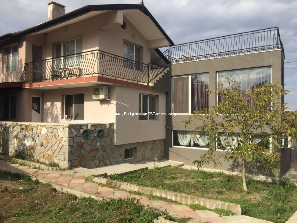 Massive renovated house for sale in the village of Tvarditsa, only 9 km from the sea and the city of Burgas, and 3 km from the dam "Mandra", Bulgaria.