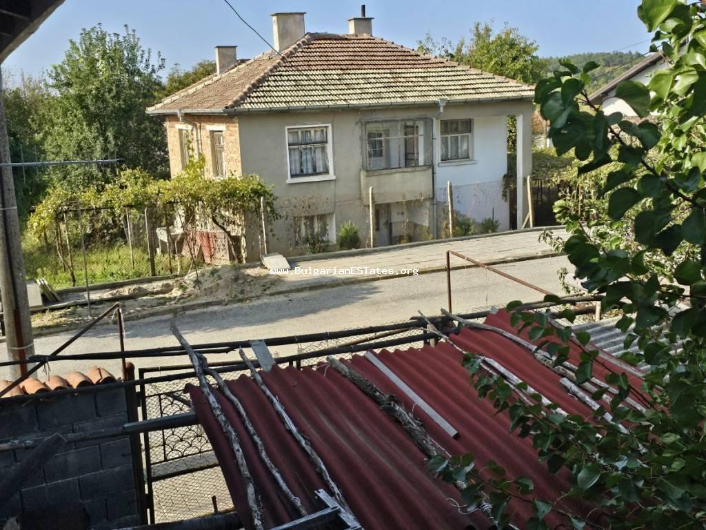 Massive two-storey house is for sale in the village of Bulgari, only 18 km from the town of Tsarevo and the sea, 40 km from the town of Malko Tarnovo and the border with Turkey, 80 km from the city of Bourgas, Bulgaria!