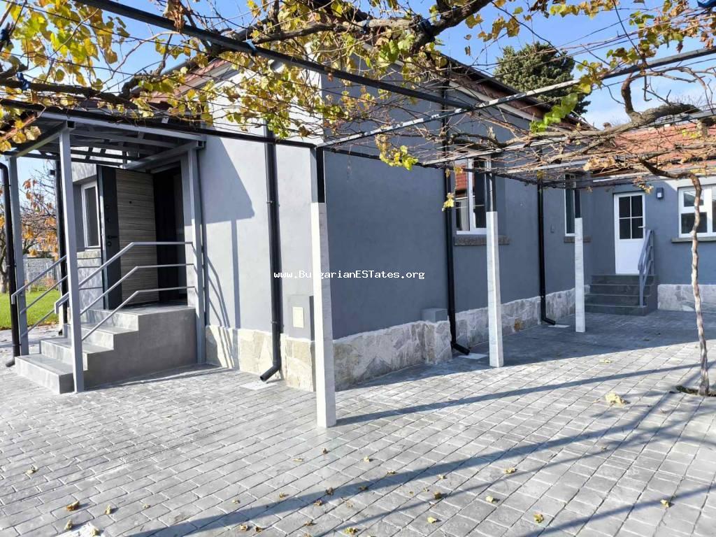 Bulgarian ESTates Real Estate offers for sale two renovated houses with a large garden, located in the village of Gyulovtsa, only 17 km from Sunny Beach and the sea, 36 km from Burgas, Bulgaria! Buy a renovated house by the sea in Bulgaria!