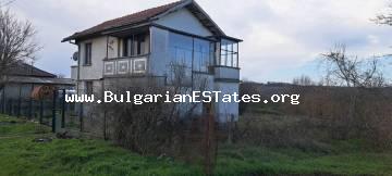 Two-storey house for sale in the village of Zagortsi, Bulgaria, 35 km from the city of Burgas and the Black Sea!